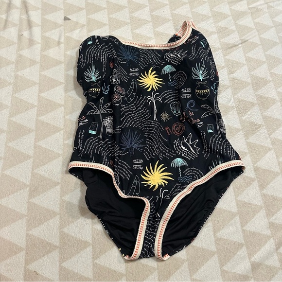 Never Fully Dressed Black Sol de Palma Tummy Control One Shoulder - Picture 6 of 7